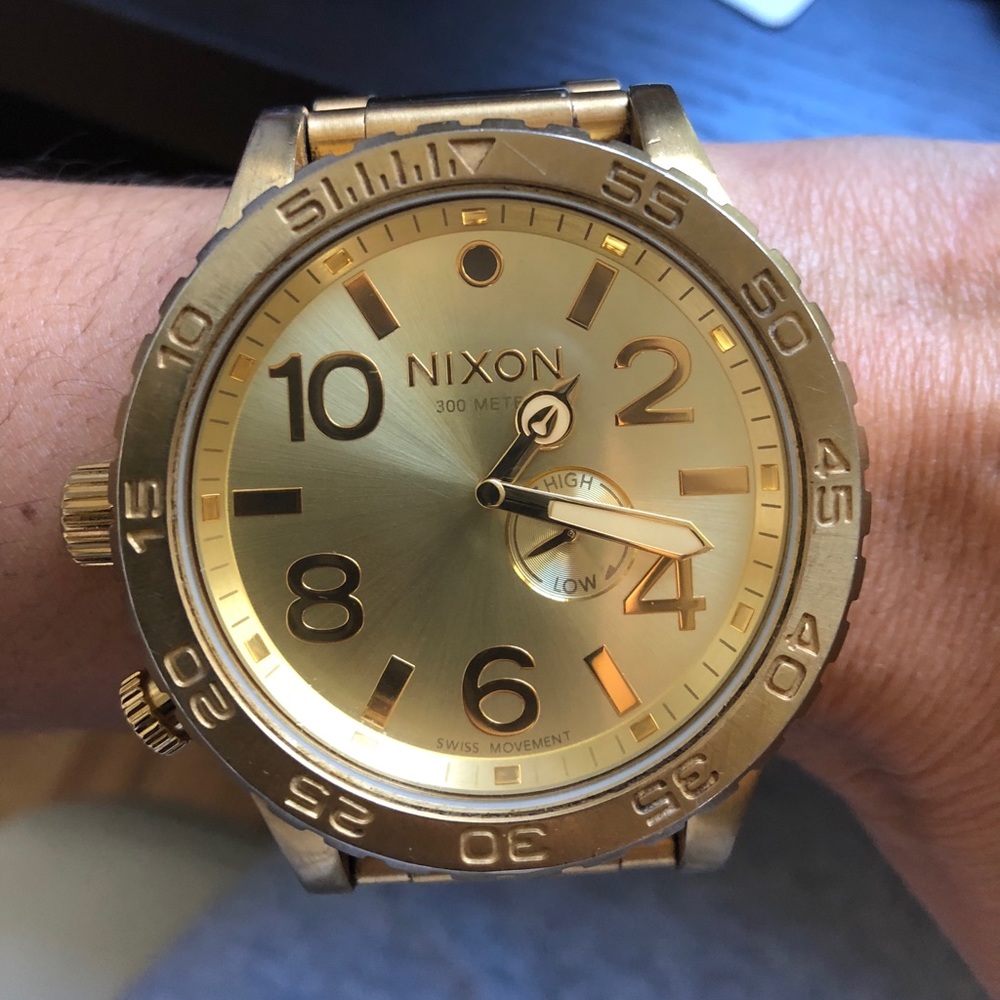 Nixon gold stainless steel
